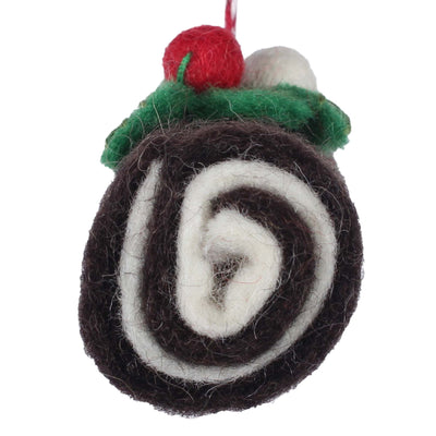 Yule Log Felt Ornament