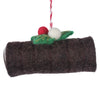 Yule Log Felt Ornament