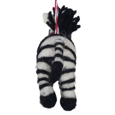 Christmas Zebra Felt Ornament