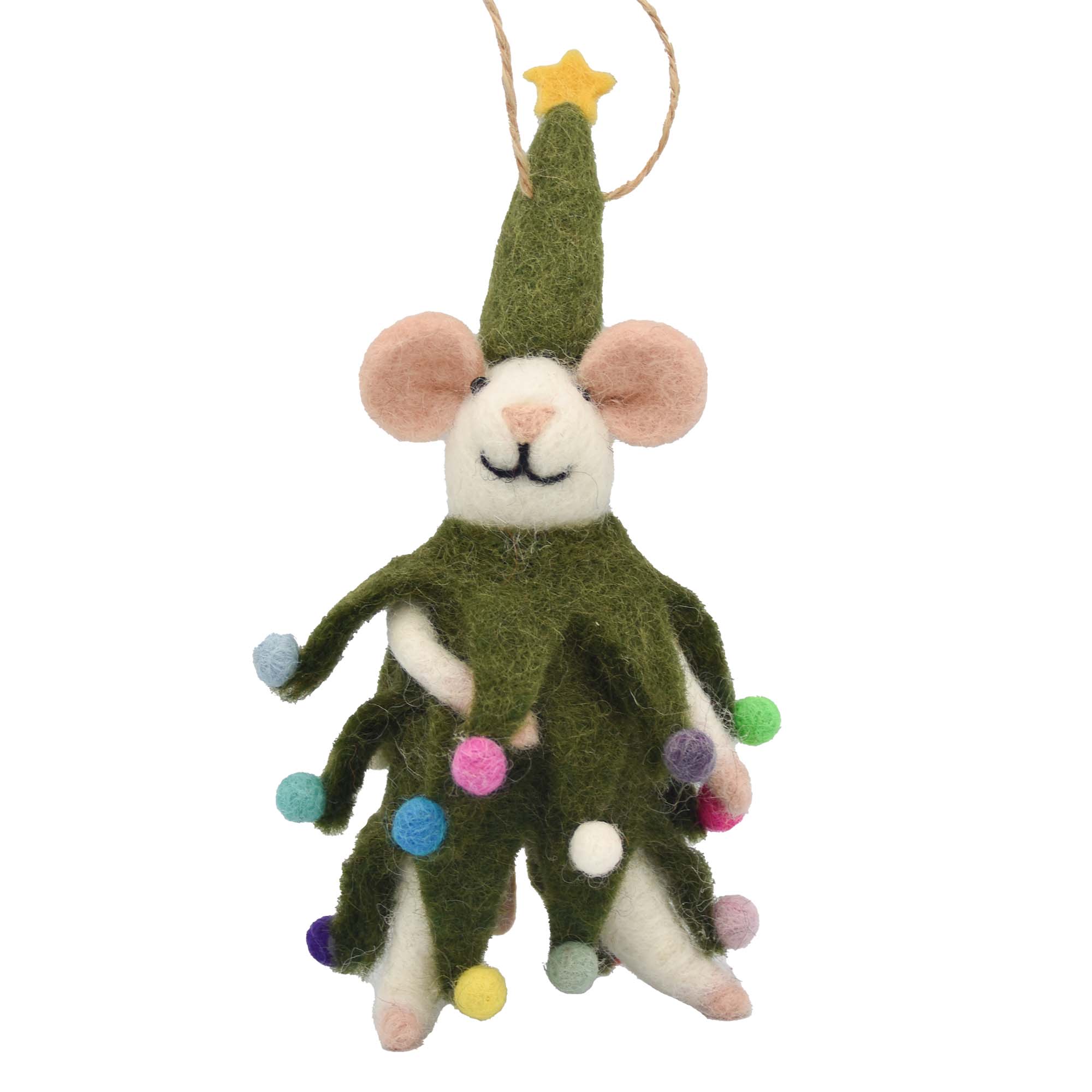Christmas Spirit Mouse Felt Ornament