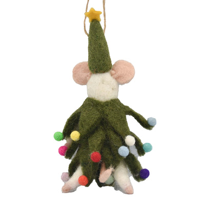 Christmas Spirit Mouse Felt Ornament