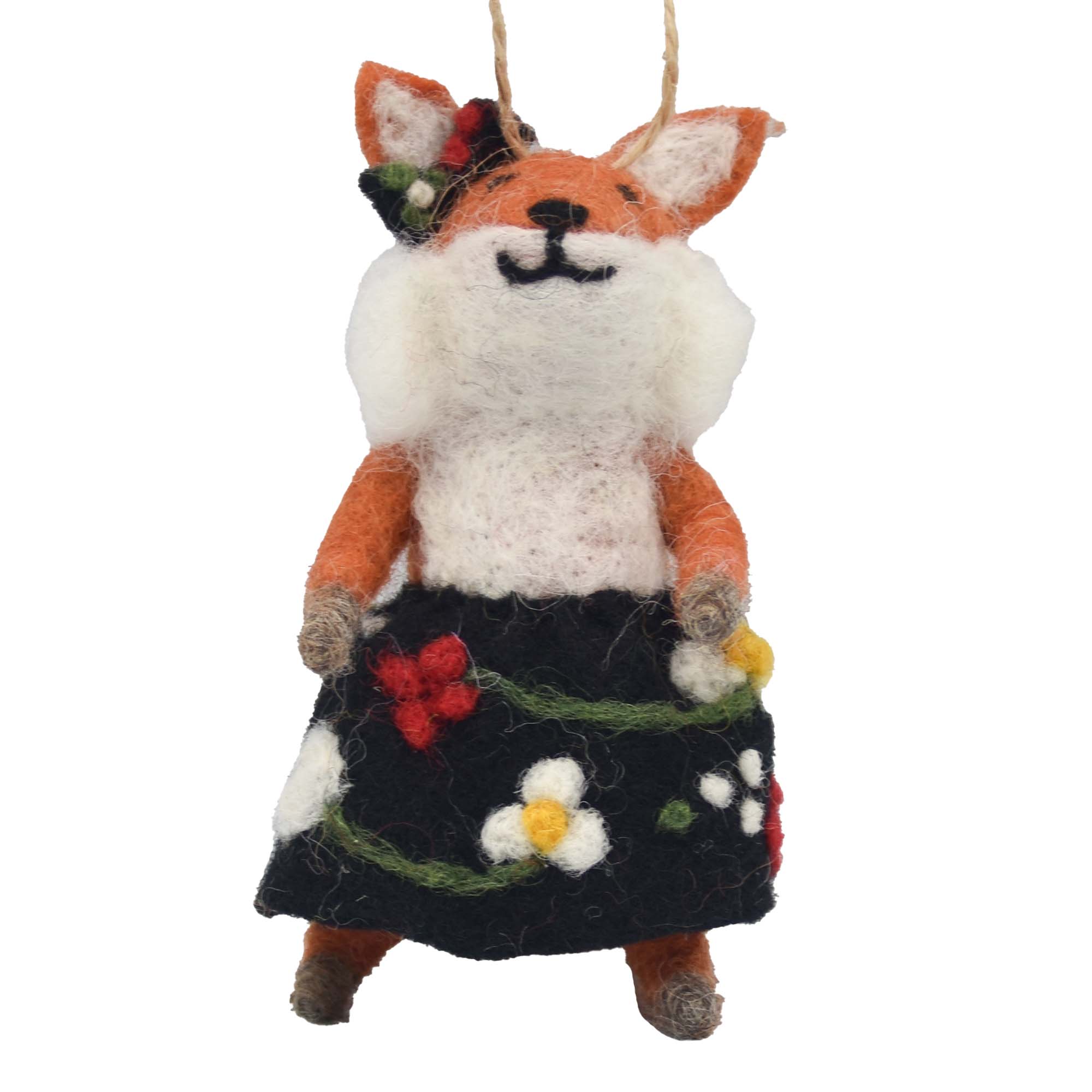 Foxy Frau Felt Ornament
