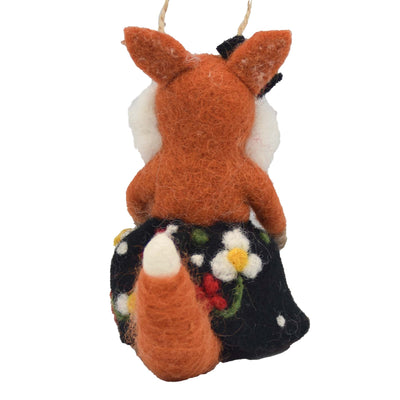Foxy Frau Felt Ornament