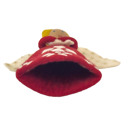 Blonde Angel Holding Dove, Tree Topper or Tabletop Décor  - 10 inch Tall