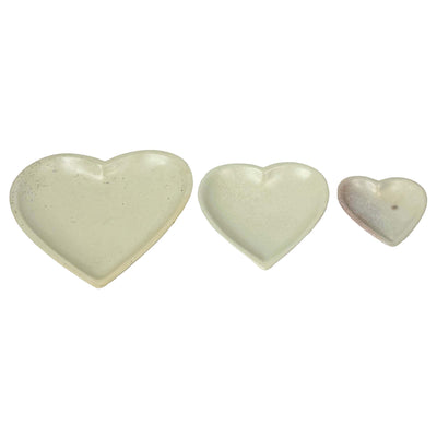 Soapstone Heart Dishes, Set of 3