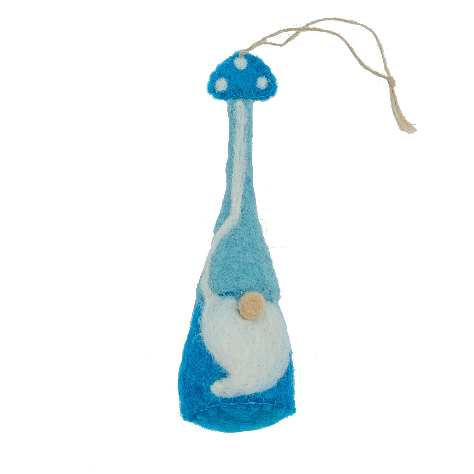 Gnome Felt Holiday Ornament, Blue