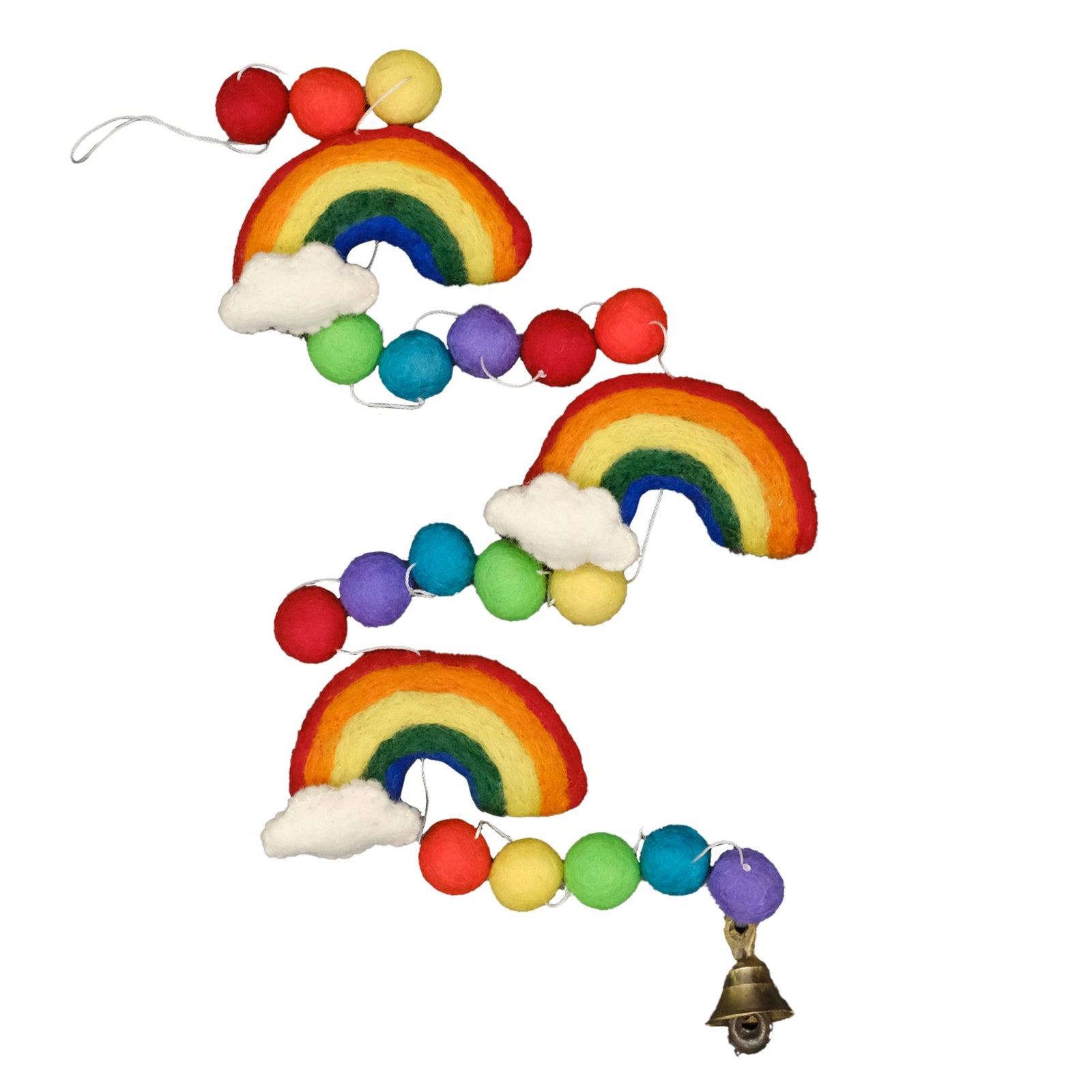 Rainbow Cloud Handmade Felt Garland