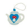 Mushroom Teapot Felt Holiday Ornament
