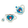 Tea Cup Felt Holiday Ornament, Mushroom Heart