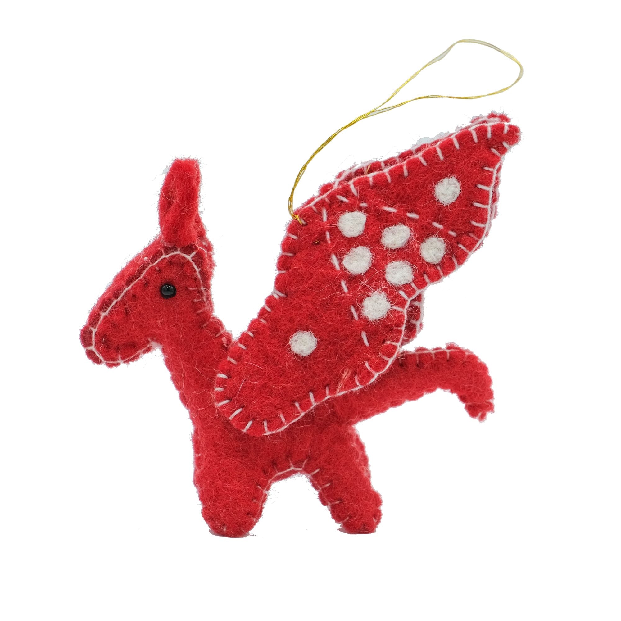 Fire Dragon Felt Holiday Ornament