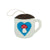 Mug Felt Holiday Ornament, Mushroom Heart