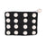 Domino Felt Zipper Pouch, Black