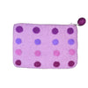 Twilight Dot Felt Zipper Pouch, Purple