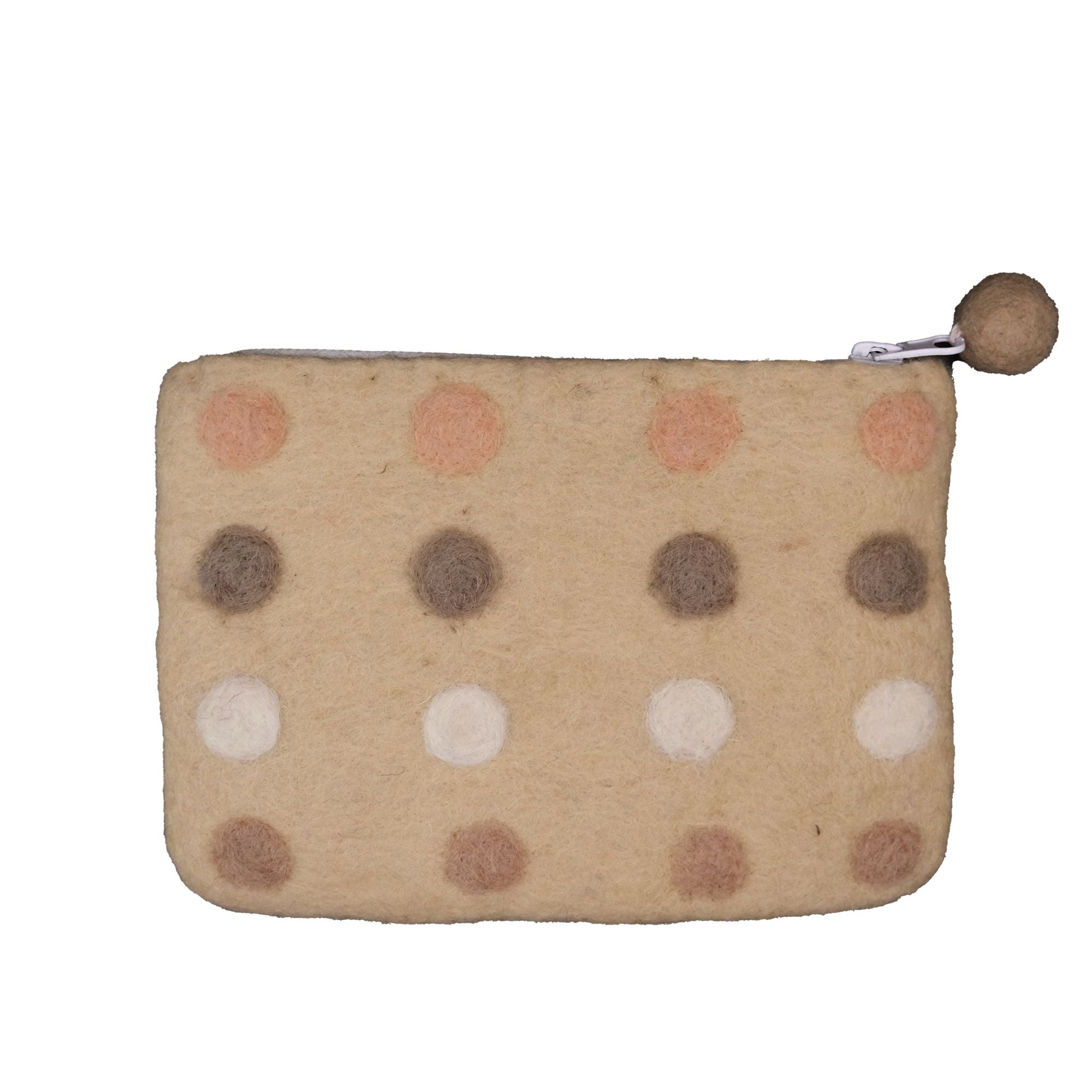 Desert Sunset Felt Zipper Pouch, Brown