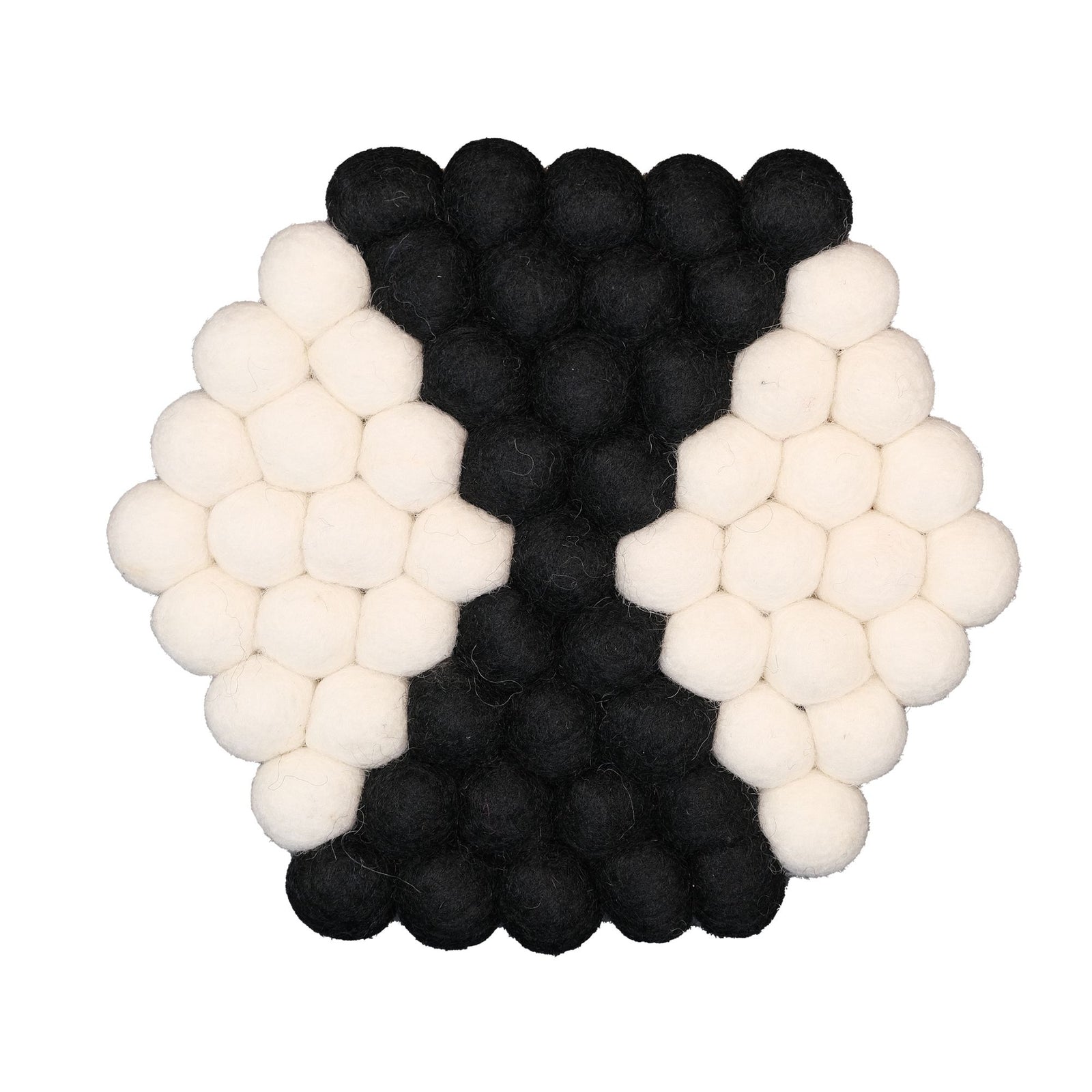 Felt Ball Hexagon Trivet: Domino