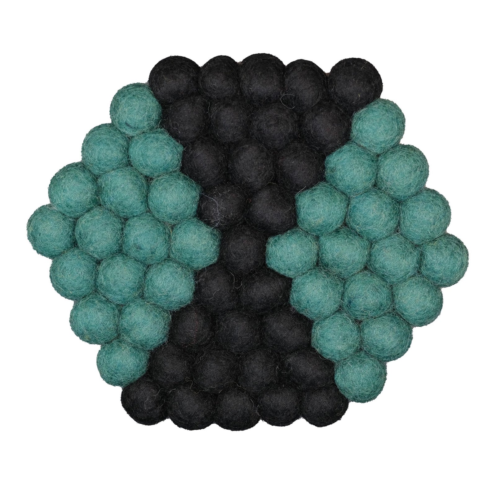Felt Ball Hexagon Trivet: Tangier