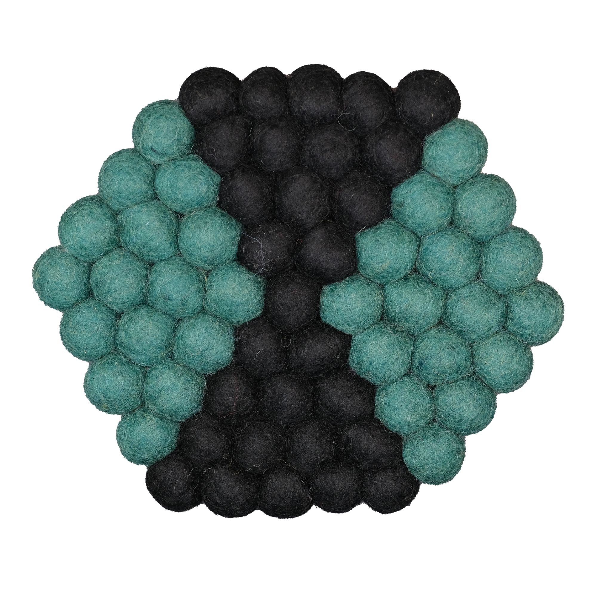 Felt Ball Hexagon Trivet: Tangier
