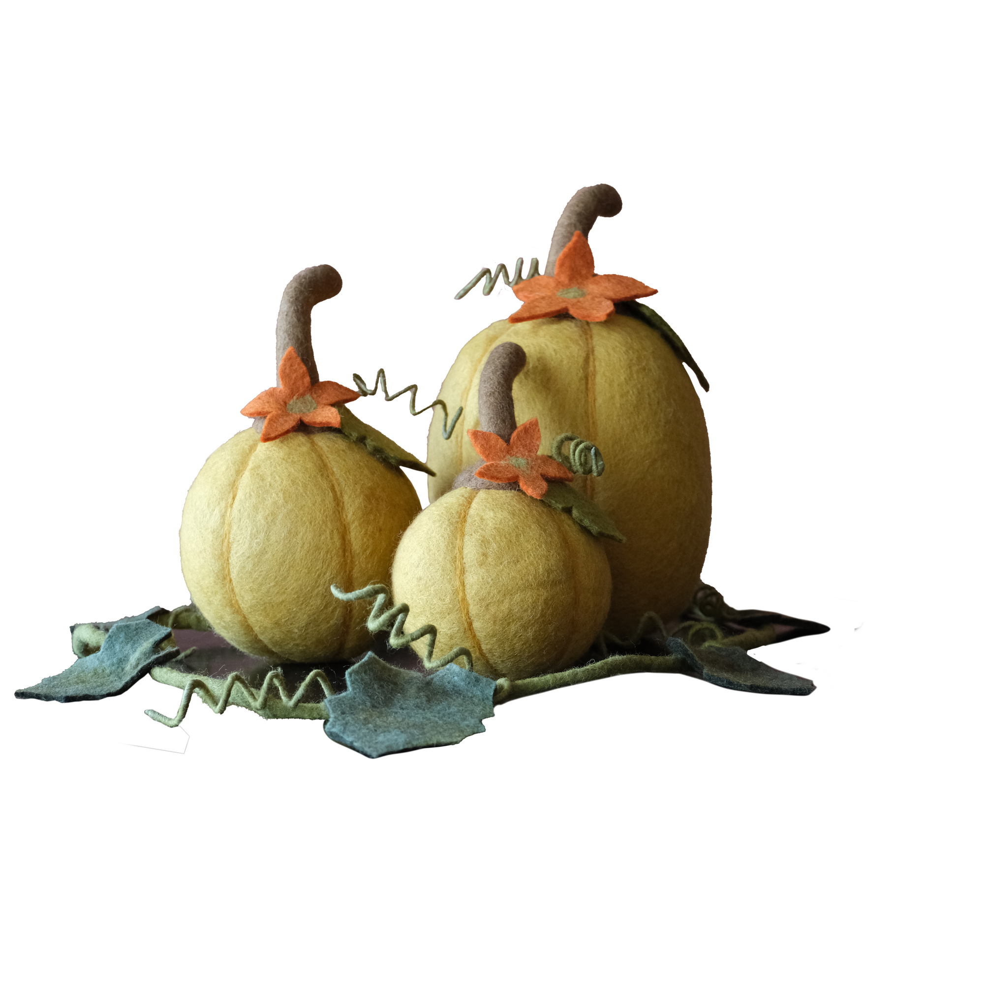 CLOSEOUT - Handmade Medium Autumn Gold Pumpkin
