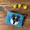 Stag Felt Zipper Pouch