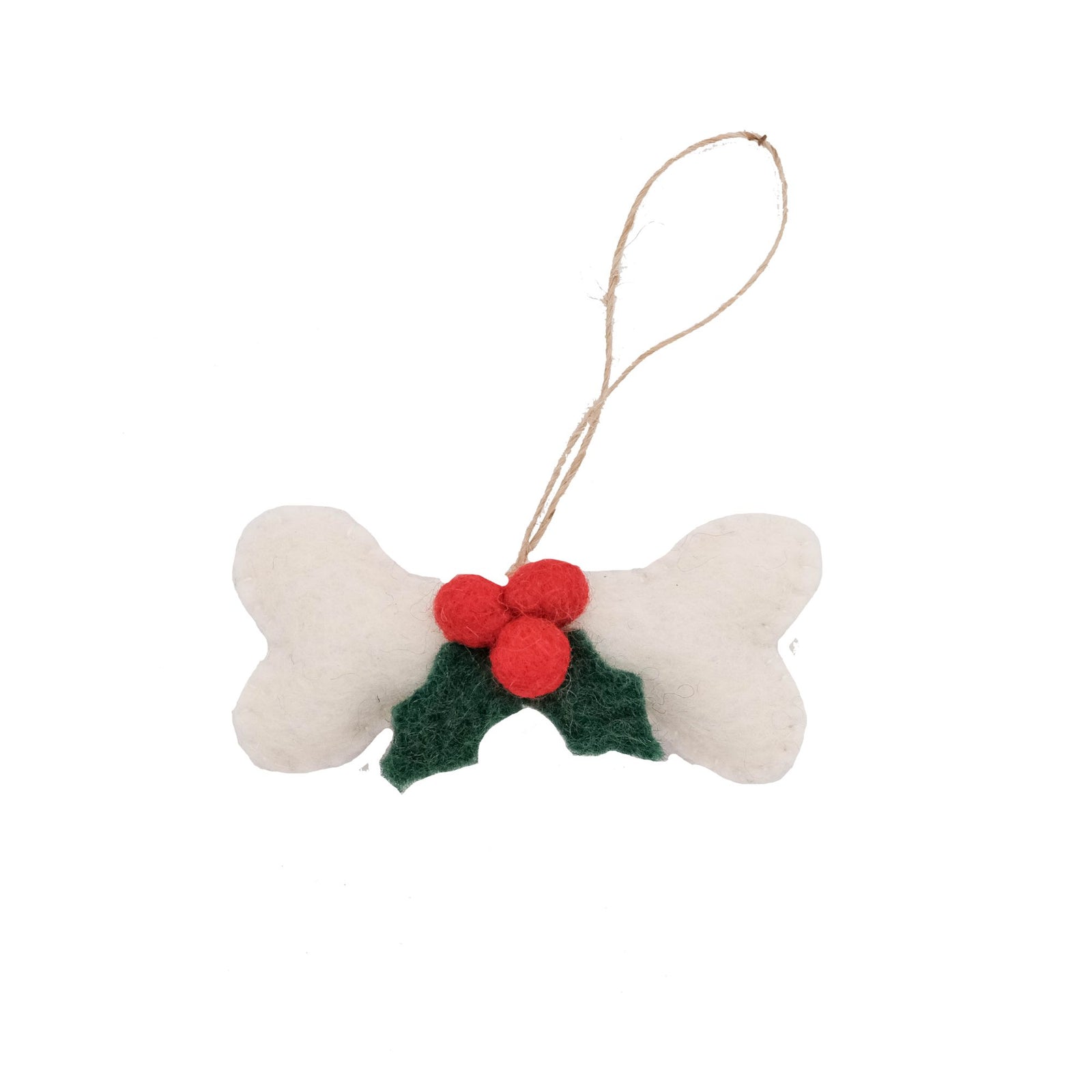 Dog Bone Felt Ornament