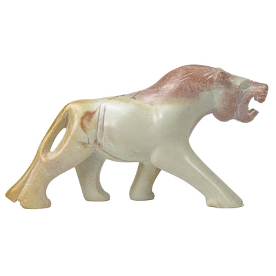 Soapstone Cheetah Natural Stone Sculpture
