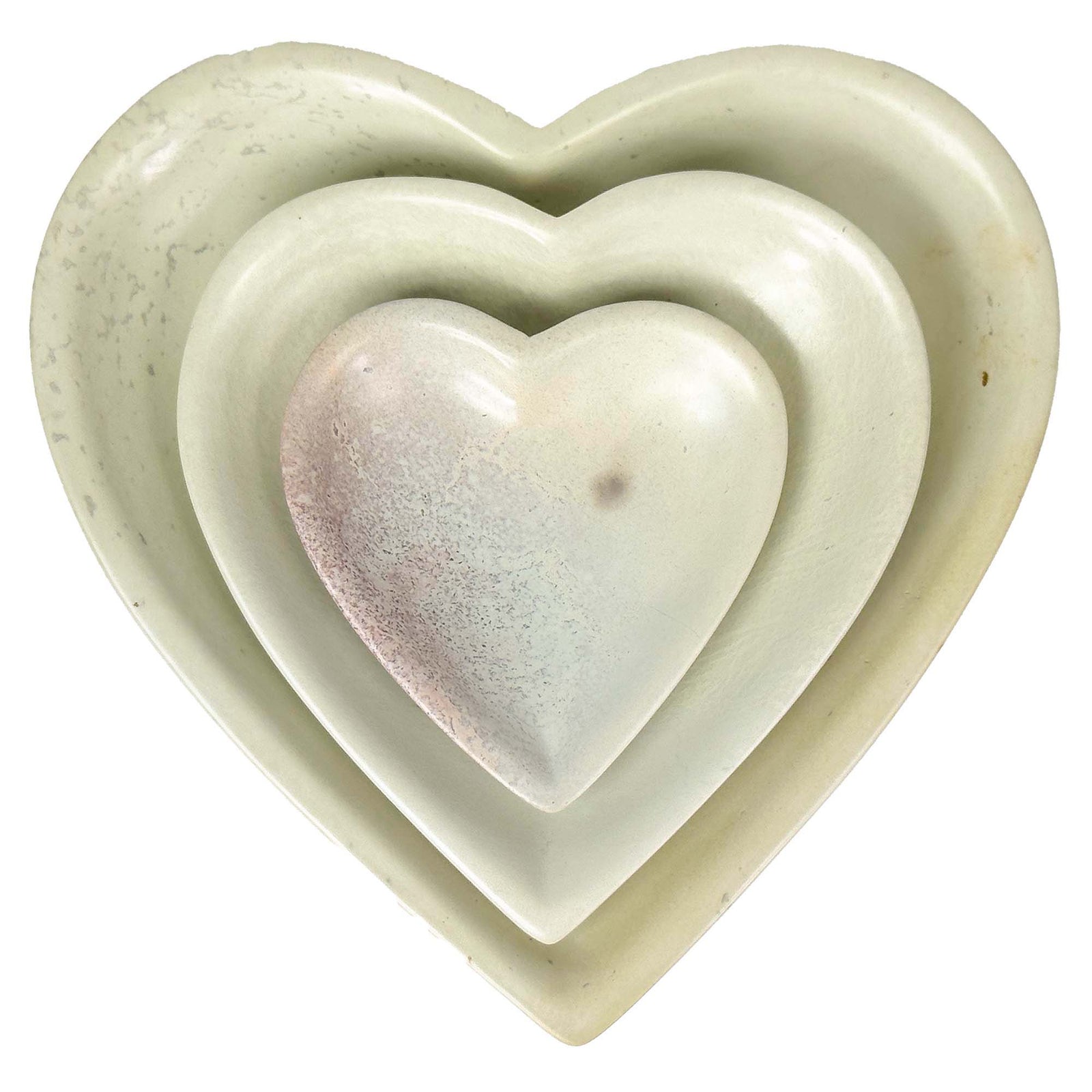 Soapstone Heart Dishes, Set of 3