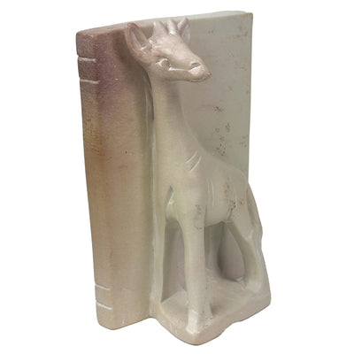 Soapstone Giraffe Natural Stone Bookends