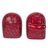Bright Soapstone Hippo Bookends Red