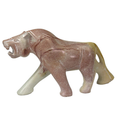 Soapstone Cheetah Natural Stone Sculpture