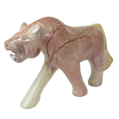 Soapstone Cheetah Natural Stone Sculpture