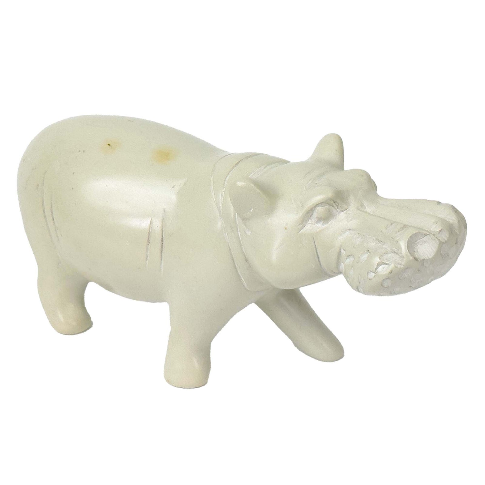 Soapstone Hippopotamus Natural Stone Sculpture