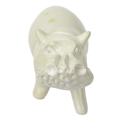 Soapstone Hippopotamus Natural Stone Sculpture