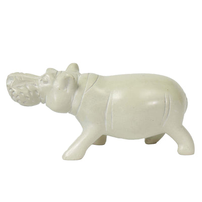 Soapstone Hippopotamus Natural Stone Sculpture