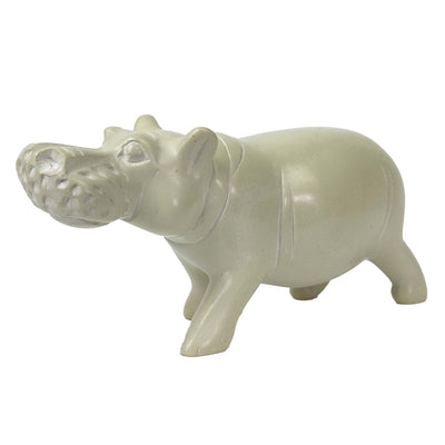 Soapstone Hippopotamus Natural Stone Sculpture