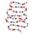 Pom Pom Felt Garland, Rainbow