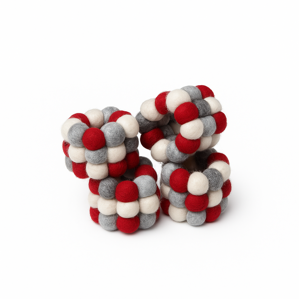 Celebration Felt Napkin Rings, Set of 4