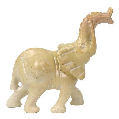 Soapstone Elephant Natural Stone Sculpture