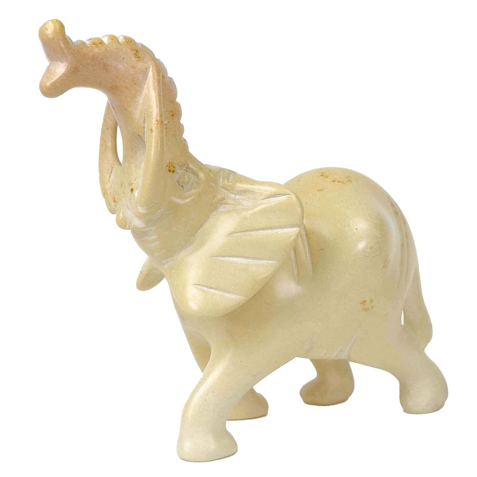 Soapstone Elephant Natural Stone Sculpture