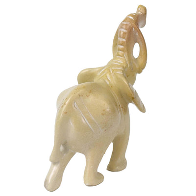 Soapstone Elephant Natural Stone Sculpture