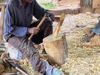 Rustic Jacaranda Wood Bowl, 6 inch