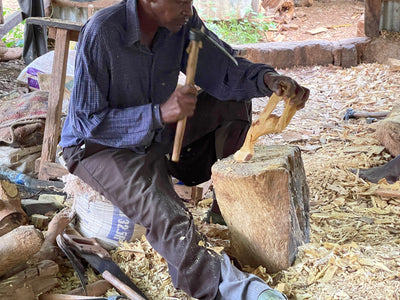 Hand-carved Olive Wood Nativity Set of Three from Kenya