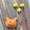 CLOSEOUT - Sleeping Fox Felt Pin Accessory