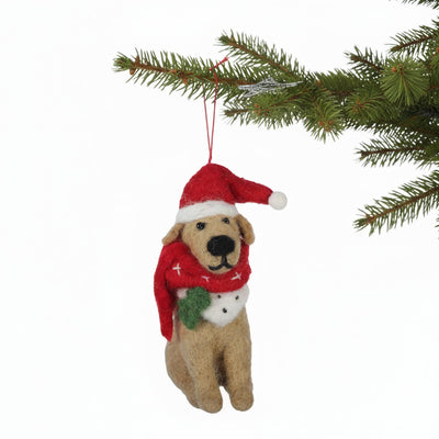 Big Dog Golden Lab Felt Ornament