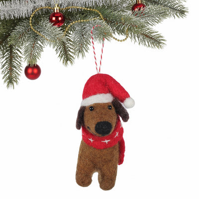 Big Dog Daschund Felt Ornament