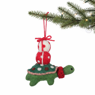 Pressie Tortoise Felt Ornament