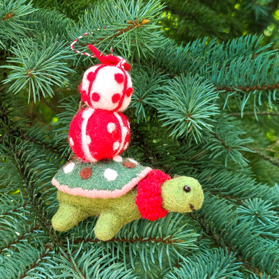 Pressie Tortoise Felt Ornament