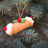 Cannoli Felt Ornament