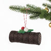 Yule Log Felt Ornament