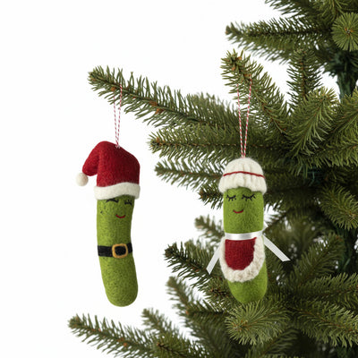 Mr. Claus Pickle Felt Ornament