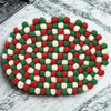 Felt Casserole Trivet, Classic Christmas